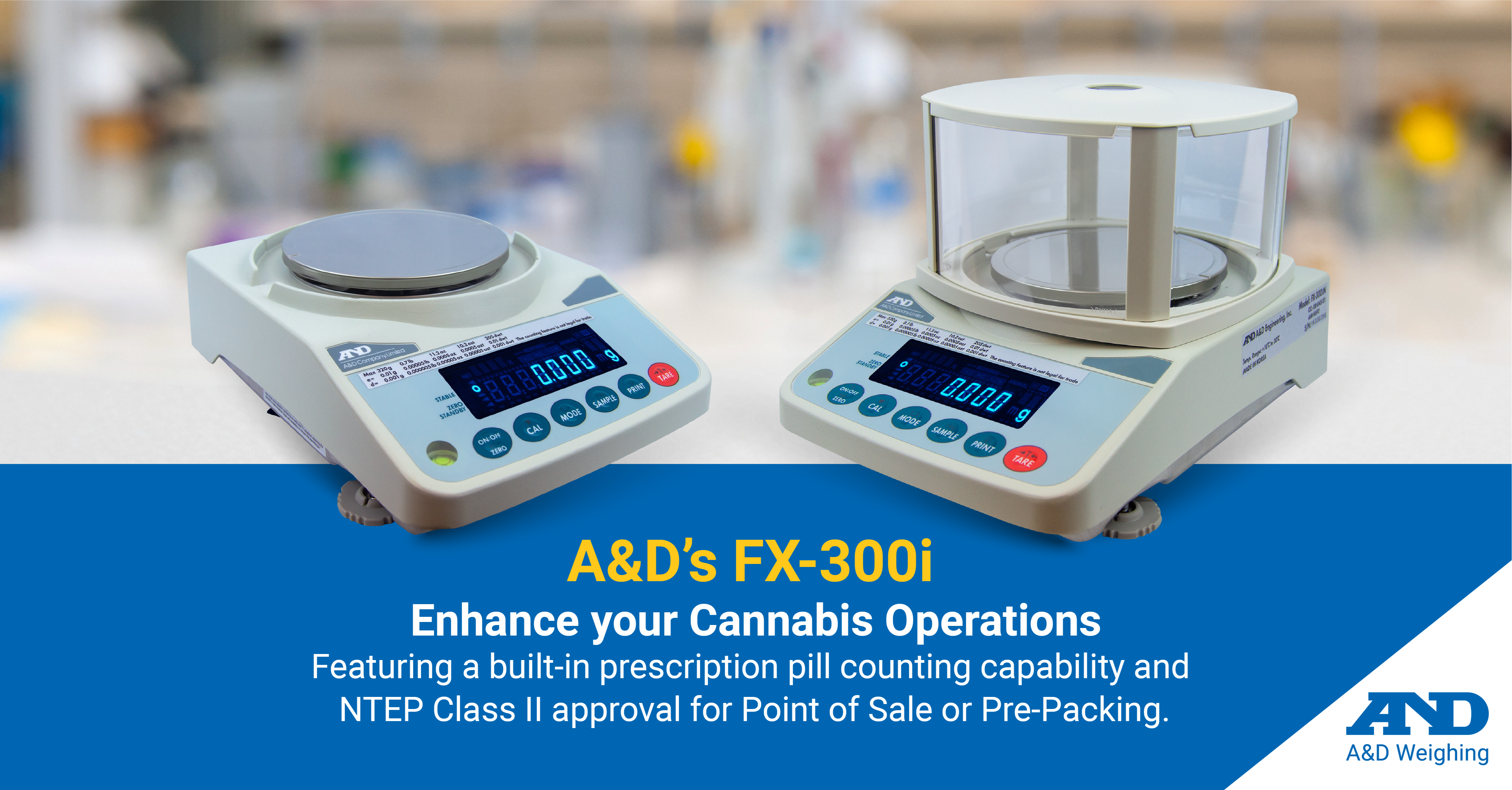 A&D Cannabis Digital Weighing Digital Scale with 320 Gram Max Capacity, 0.001g (0.01g LFT) 976